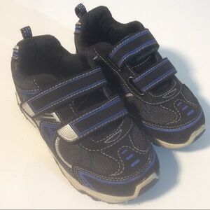 Starters Unisex Youth Blue Black Sneakers Hoop Loop Closure Athletic Shoes